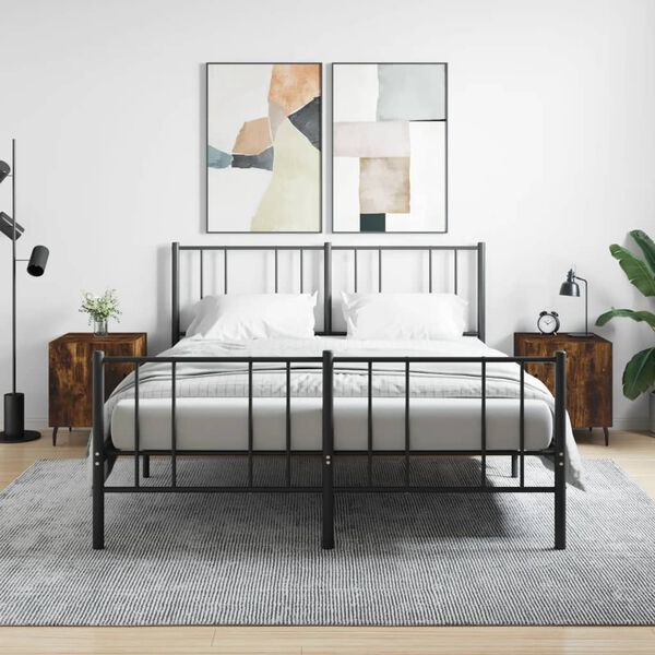 vidaXL Tables de chevet 2 pcs ch&ecirc;ne fum&eacute; 40x40x50 cm bois d'ing&eacute;nierie