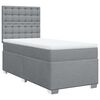 vidaXL Sommier &agrave; lattes de lit et matelas Gris clair 90x190 cm Tissu