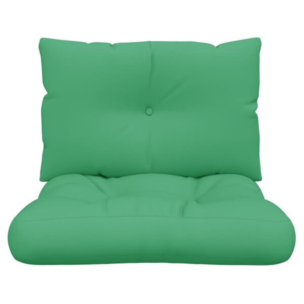vidaXL Coussins de palette lot de 2 vert tissu