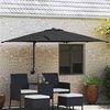 vidaXL Parasol de jardin Noir 248,5 x 247,5 x 160 cm