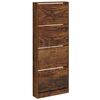 vidaXL Armoire &agrave; chaussures Ch&ecirc;ne fum&eacute; 59x17x150 cm Bois d'ing&eacute;nierie