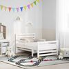 vidaXL Cadre de lit avec matelas Blanc 80 x 200 cm Bois de pin massif