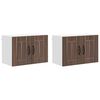 vidaXL Meuble mural LUCCA 2 pc Ch&ecirc;ne brun Bois d'ing&eacute;nierie