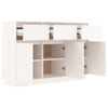 vidaXL Buffet blanc 110x36x75 cm bois massif de pin