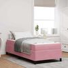 vidaXL Cadre de lit avec matelas Rose 100 x 200 cm tissu