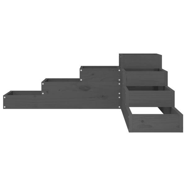 vidaXL Jardini&egrave;re 4 niveaux 106x104,5x36 cm gris bois de pin massif