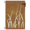 vidaXL Portail de jardin 85x150 cm acier corten conception d'herbe