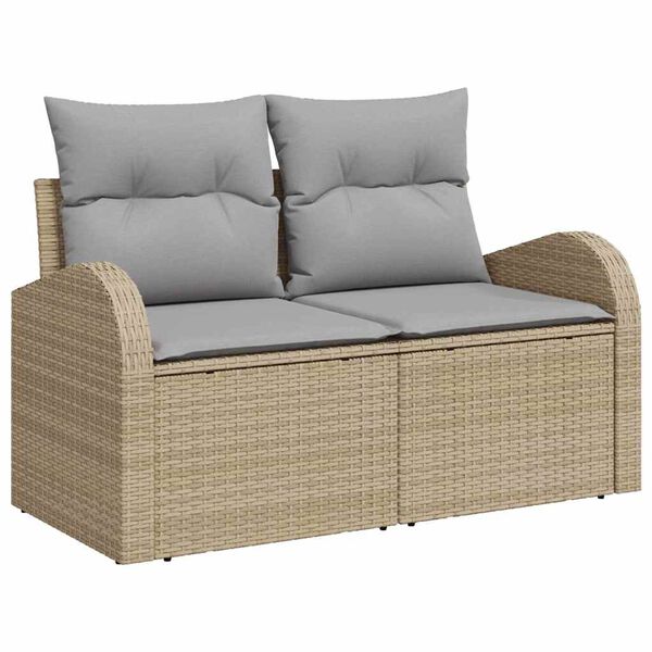 vidaXL Ensemble de canap&eacute; de jardin 8 pcs beige et gris clair