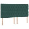 vidaXL Lit avec rangement et matelas Vert fonc&eacute; 160 x 200 cm Velours