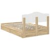 vidaXL Lit de Rangement Ch&ecirc;ne Sonoma 120 x 190 cm Bois d'ing&eacute;nierie