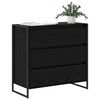 vidaXL Buffet Ch&ecirc;ne noir 79 x 36 x 75.5 cm Bois d'ing&eacute;nierie