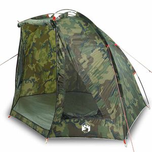 vidaXL Tente de pêche camouflage imperméable