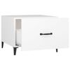 vidaXL Tables basses avec pieds en métal 2 pcs Blanc 50x50x40 cm