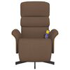 vidaXL Fauteuil inclinable de massage avec repose-pieds marron tissu