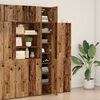 vidaXL Armoire de rangement 3 pcs Bois ancien 30 x 42,5 x 225 cm