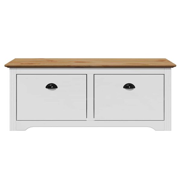 VidaXL Banc de couloir BODO blanc et marron 114x40x45 cm