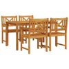 vidaXL Ensemble de salle &agrave; manger pour jardin 5 pcs Marron