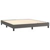 vidaXL Sommier &agrave; lattes de lit avec matelas Gris 160x200 cm Similicuir