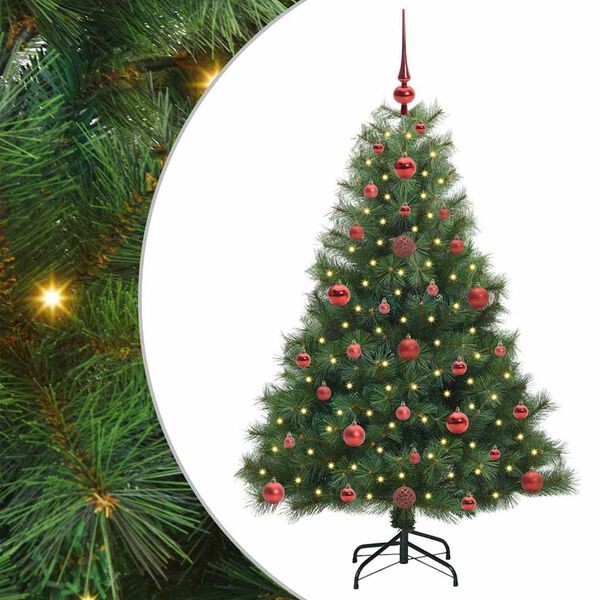 vidaXL Sapin de Noël artificiel avec 150 LED Vert 120 cm PE et PVC