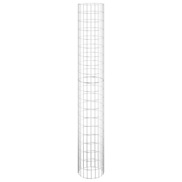 vidaXL Poteau à gabion circulaire Acier galvanisé Ø30x200 cm