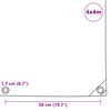 vidaXL B&acirc;che 650 g / m&sup2; 4 x 4 m Blanc