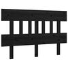 vidaXL T&ecirc;te de lit Noir 163,5x3x81 cm Bois massif de pin