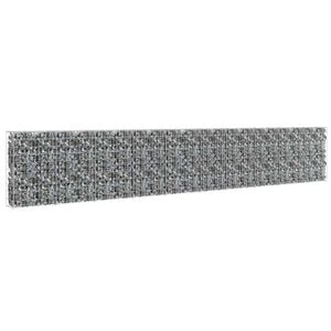 vidaXL Mur &agrave; gabion avec couvercles Acier galvanis&eacute; 600x30x100 cm