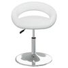 vidaXL Chaises pivotantes &agrave; manger lot de 4 blanc similicuir