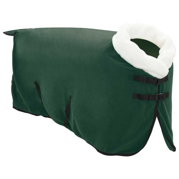 vidaXL Couverture &Eacute;quine Vert fonc&eacute; complet 105 cm Fleece polaire