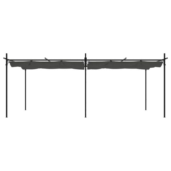 vidaXL Pergola avec toit rétractable anthracite 589x292x230 cm