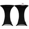 vidaXL Housses &eacute;lastiques de table &Oslash; 60 cm Noir 4 pcs