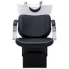 vidaXL Unit&eacute; de rin&ccedil;age de shampoing avec chaises de salon Similicuir