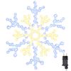 vidaXL Flocon de No&euml;l avec 180 LED Blanc chaud 56 x 49 x 0,7 cm PVC