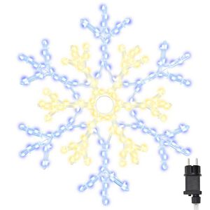 vidaXL Flocon de No&euml;l Blanc chaud 56 x 49 x 0,7 cm PVC 180 LED