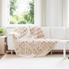vidaXL Couverture en Fourrure de Lapin Synth&eacute;tique Beige 150 x 220 cm