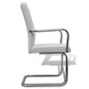 vidaXL Chaises à manger cantilever lot de 2 blanc similicuir