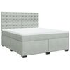 vidaXL Sommier &agrave; lattes de lit et matelas Gris clair 180x200cm Velours