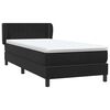 vidaXL Sommier &agrave; lattes de lit avec matelas noir 90x220 cm velours