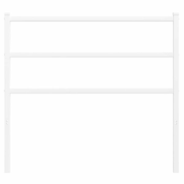 vidaXL T&ecirc;te de lit de remplacement m&eacute;tal blanc 100 cm