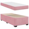 vidaXL Cadre de lit avec matelas Rose 80 x 200 cm tissu