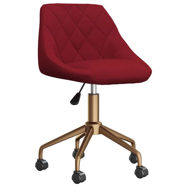 vidaXL Chaises &agrave; manger pivotantes lot de 2 rouge bordeaux velours