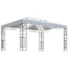 vidaXL Tonnelle avec double toit et lumi&egrave;res LED 3x4 m Blanc