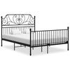 vidaXL Cadre de lit sans matelas noir m&eacute;tal 160x200 cm