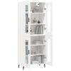 vidaXL Buffet haut Blanc 69,5x34x180 cm Bois d'ing&eacute;nierie