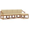 vidaXL Ensemble de canap&eacute;s d'ext&eacute;rieur 5 pcs Naturel et Beige