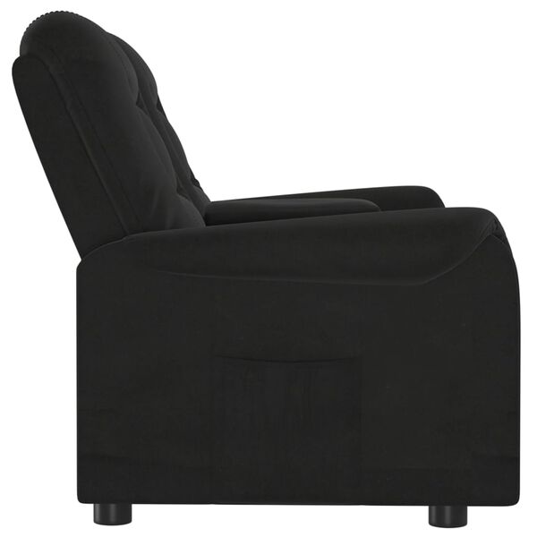 vidaXL Fauteuil de massage inclinable et porte-gobelet 2 places noir