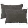 vidaXL Housse de coussin 2 pcs HEERLEN Gris fonc&eacute; 30 x 50 cm Velours