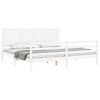 vidaXL Cadre de lit sans matelas blanc 200x200 cm bois massif