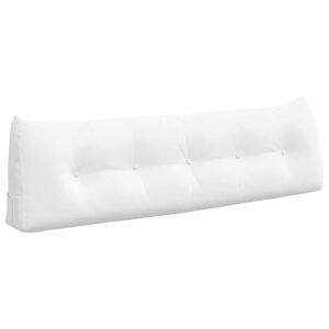vidaXL Coussin de Dos Blanc 160 x 24 x 50 cm tissu