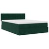 vidaXL Cadre de lit ottoman avec matelas vert fonc&eacute; 140x190 cm velours